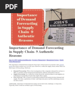 Importance of Demand Forecasting in Supply Chain