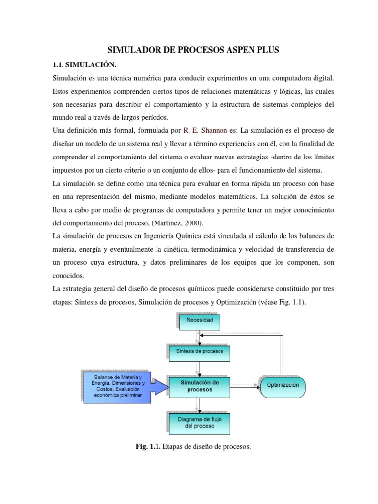 Simulación de Procesos con Aspen Plus | PDF | Simulación | Ecuaciones