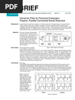 Brief: Harmonic Filter For Personal Computers: Passive, Parallel-Connected Series Resonant