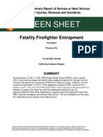 Green Sheet: Fatality Firefighter Entrapment