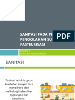 Sanitasi Pada Proses Pengolahan Susu Pasteurisasi