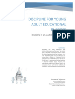 Discipline for young adult, educatinal purpose