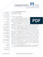 Carta Sociedad Argentina de Pediatría