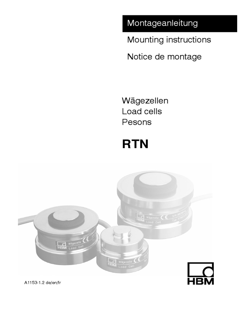 HBM RTN Mounting Instructions 47 Tonn | PDF