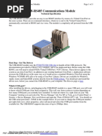 USB-RS485 Communications Module: Technical Specification