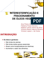 Interesterificação e Fracionamento 