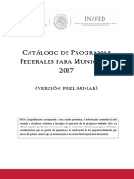 Programas Federales 2017 Version Preliminar 01feb17