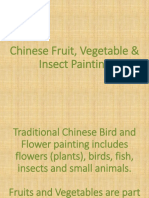 Chinese Fruit, Vegetable & Insect Painting