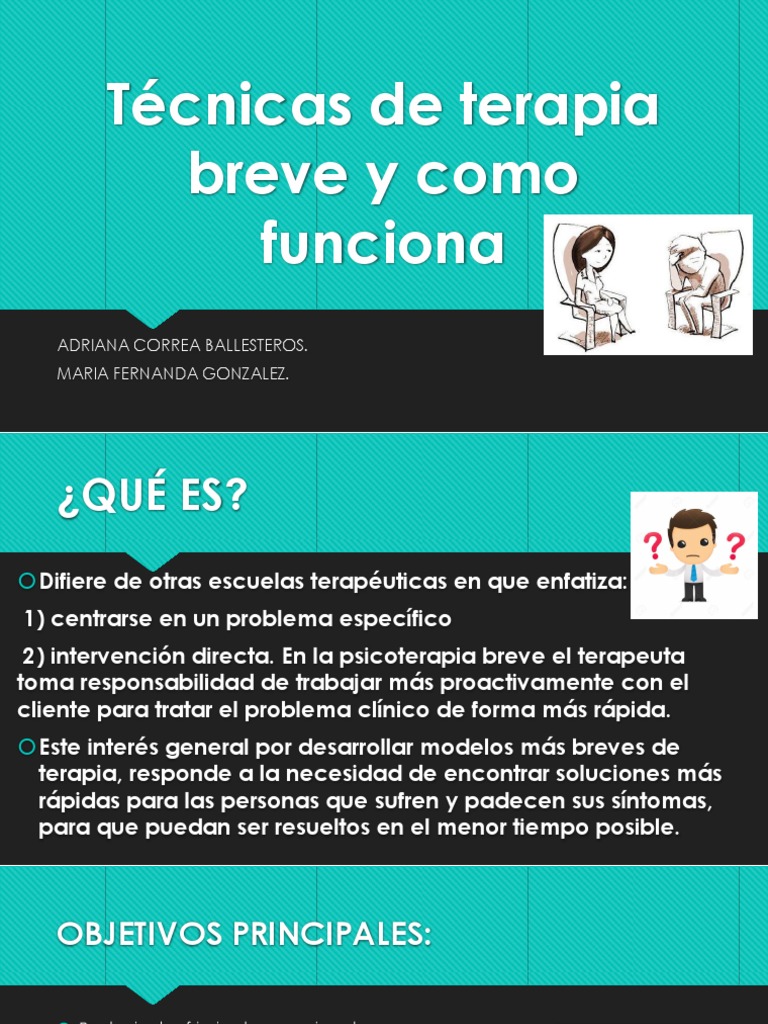 Técnicas de Terapia Breve y Como Funciona Psicoterapia Ciencias de la tierra y de la vida