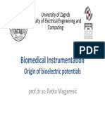Biomedical Instrumentation - Origin of Bioelectric Potentials