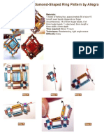 Beaded Cube Bead Diamond-Shaped Ring Pattern Easy 1 Hour DIY