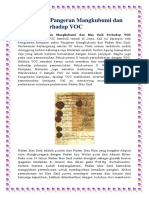 Perlawanan Pangeran Mangkubumi Dan Mas Said Terhadap VOC
