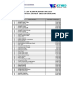 Price List Hospital Furniture