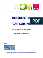 Referentiel Cap Cuisine 2016