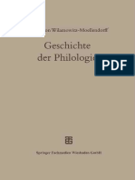 Ulrich Von Wilamowitzmoellendorff Geschichte Der Philologie