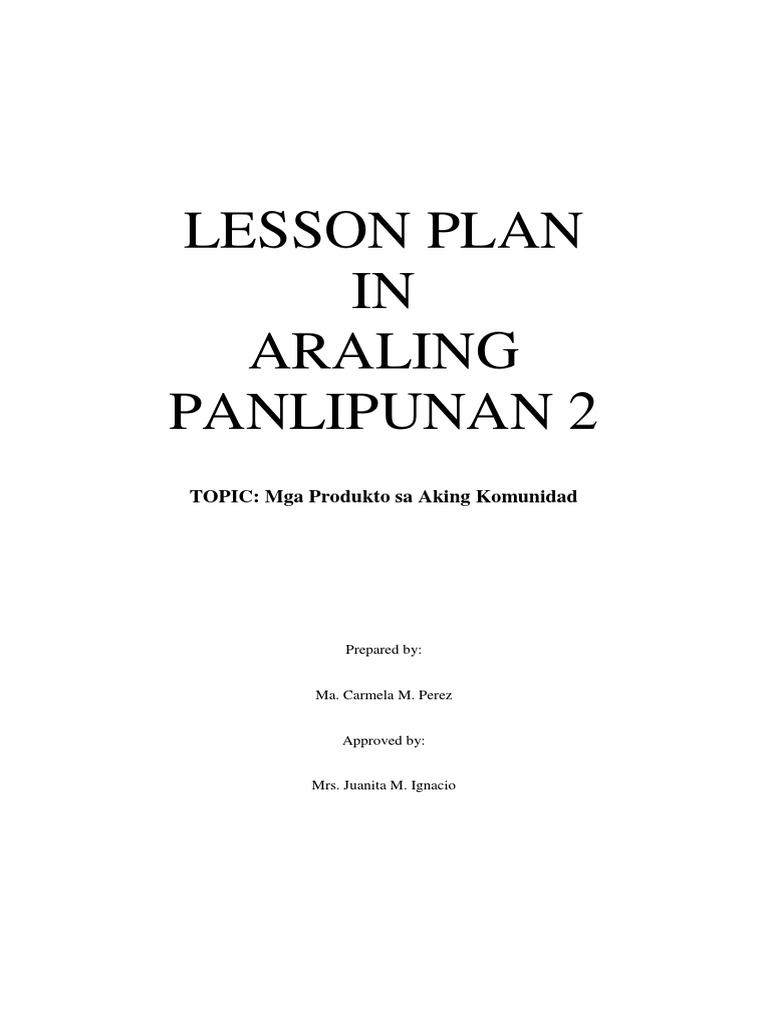 Lesson Plan in Ap | PDF