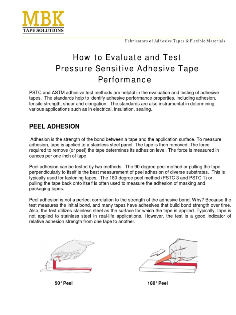 Adhesive Tape Testing Standards Guide | PDF | Adhesive | Adhesion