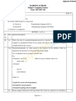 CBSE Class 12 Sample Paper Marking Scheme 2018 - ComputerScience