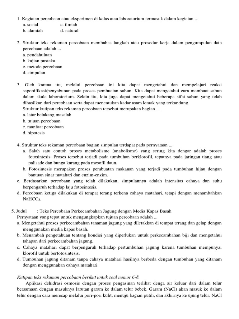 Teks Laporan Percobaan 4 Contoh Struktur Kaidah Dan Ciri - Gambaran