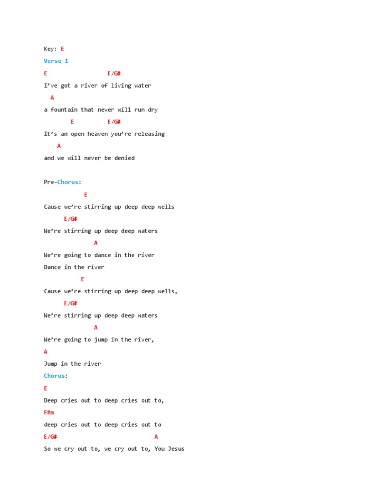 Deep Cries Out Song Structure Theology