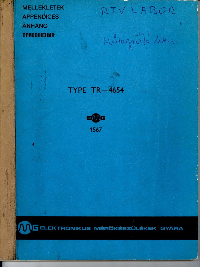 Emg 1567 Service Manual Power Physics Electrical Equipment