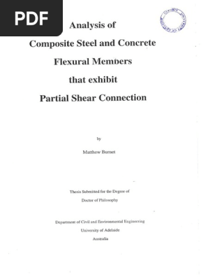 Analysis Of Composite Flexural Elements Beam Structure Fracture