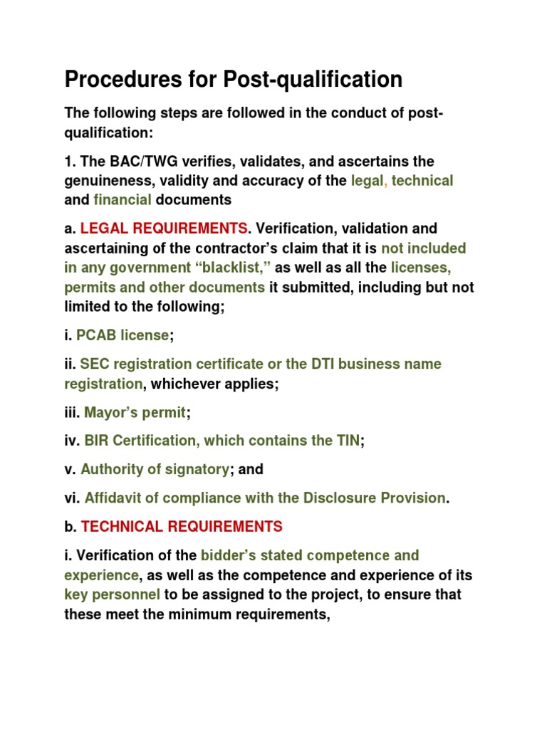 Post Qualification Verification And Validation Government