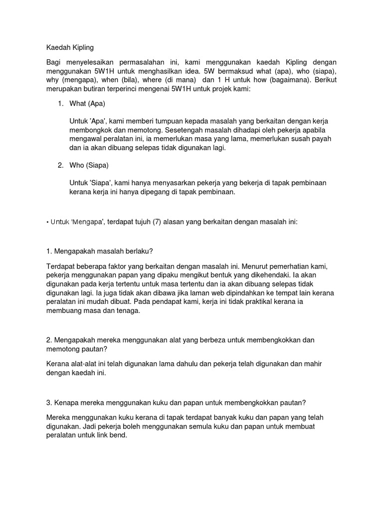 Kaedah Kipling | PDF | Komputer | Teknologi & Rekayasa