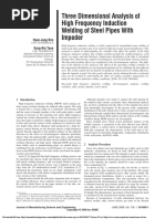 Three Dimensional Analysis Of__High Frequency Induction__Welding of Steel Pipes With__Impeder