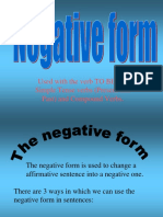 Forming negative sentences with verbs