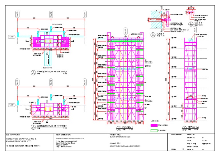 Scaffolding Plan & Elevation Guide | PDF