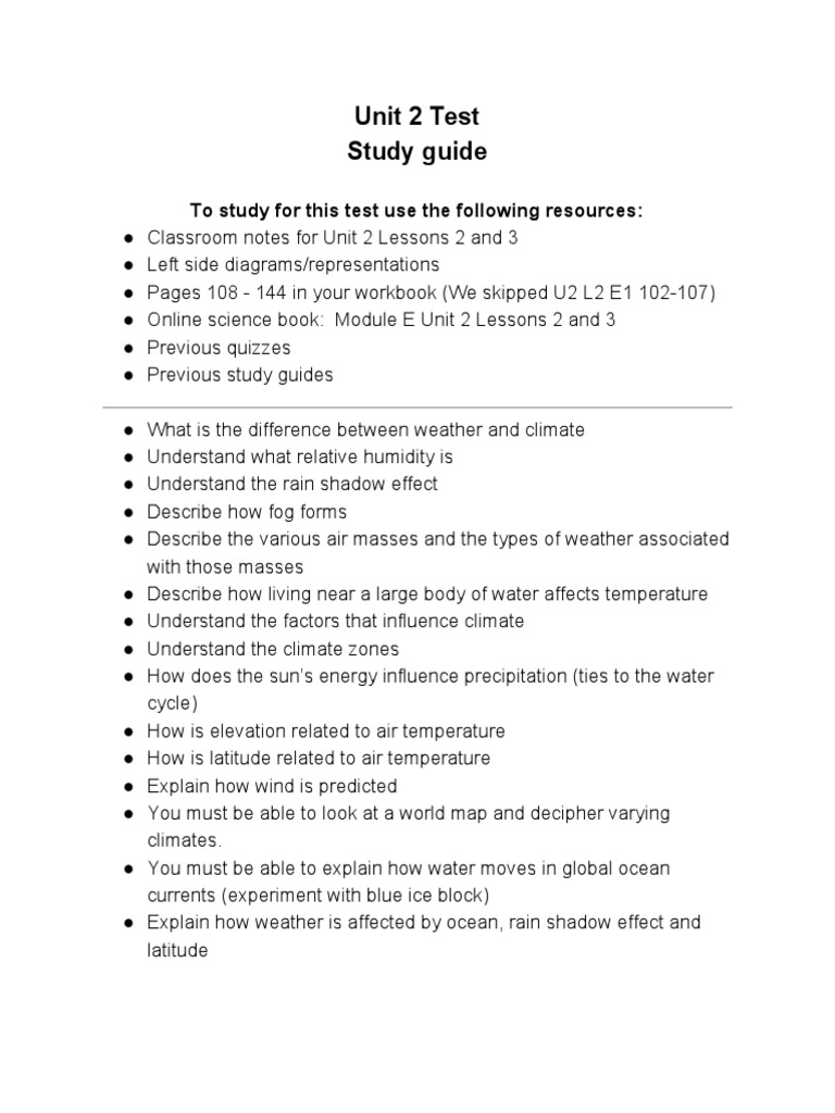 unit 2 lesson 2 3 study guide