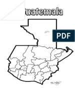 Mapa Guatemala en Blanco y Negro