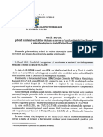 NOTA RAPORT Privind Rezultatul Verificarilor Efectuate Cu Privire La Cazul Politistului Stan Eugen Si Masurile Adoptate La Nivelul Politiei Romane