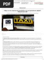 Uber Es Empresa de Transporte y No Plataforma Digital_Tribunal de La UE