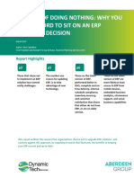 The Cost of Doing Nothing Why You Can't Afford to Sit on an ERP Software Decision White Paper