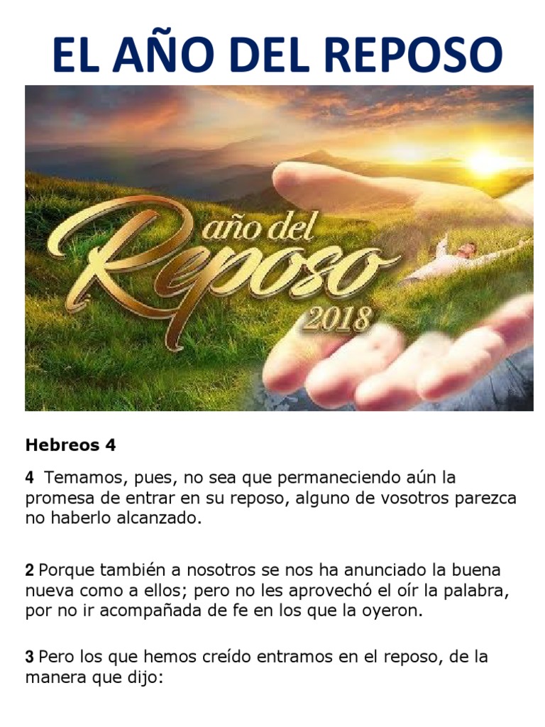 El Año Del Reposo Biblia Religión y creencia