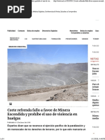 Corte Refrenda Fallo a Favor de Minera Escondida y Prohíbe El Uso de Violencia en Huelgas