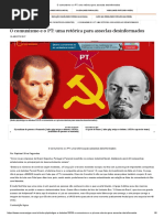 O Comunismo e o PT Uma Retórica Para Asseclas Desinformados