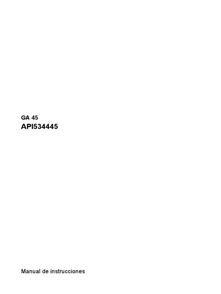 Compresor Atlas Copco Ga-45 PDF | PDF | Refrigeración | Presión