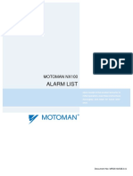 MOTOMAN NX100 Alarm List