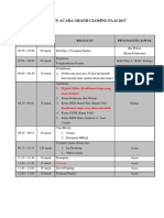 Rundown Acara Grand Closing Paai 2016