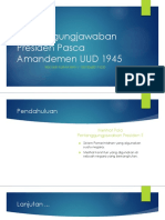 Pola Pertanggungjawaban Presiden Pasca Amandemen UUD 1945