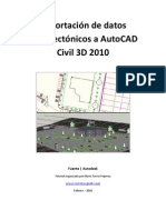 Importacion de Datos Arquitectonicos en AutoCAD Civil 3D 2010