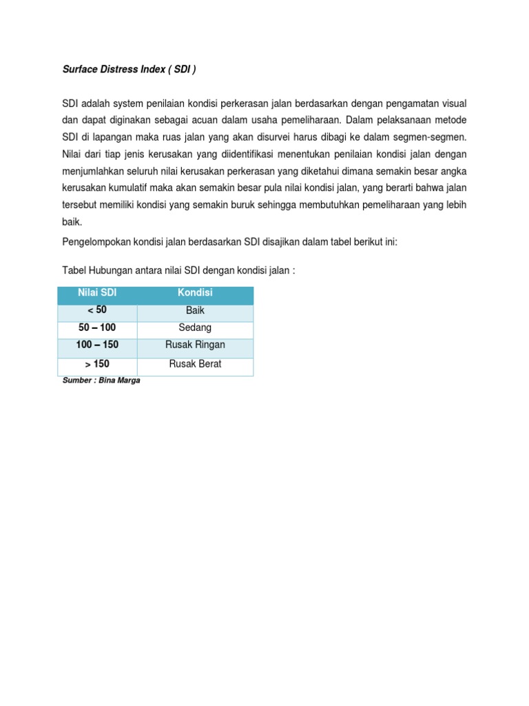 Surface Distress Index (SDI) | PDF | Pengelolaan Keuangan & Uang | Komputer