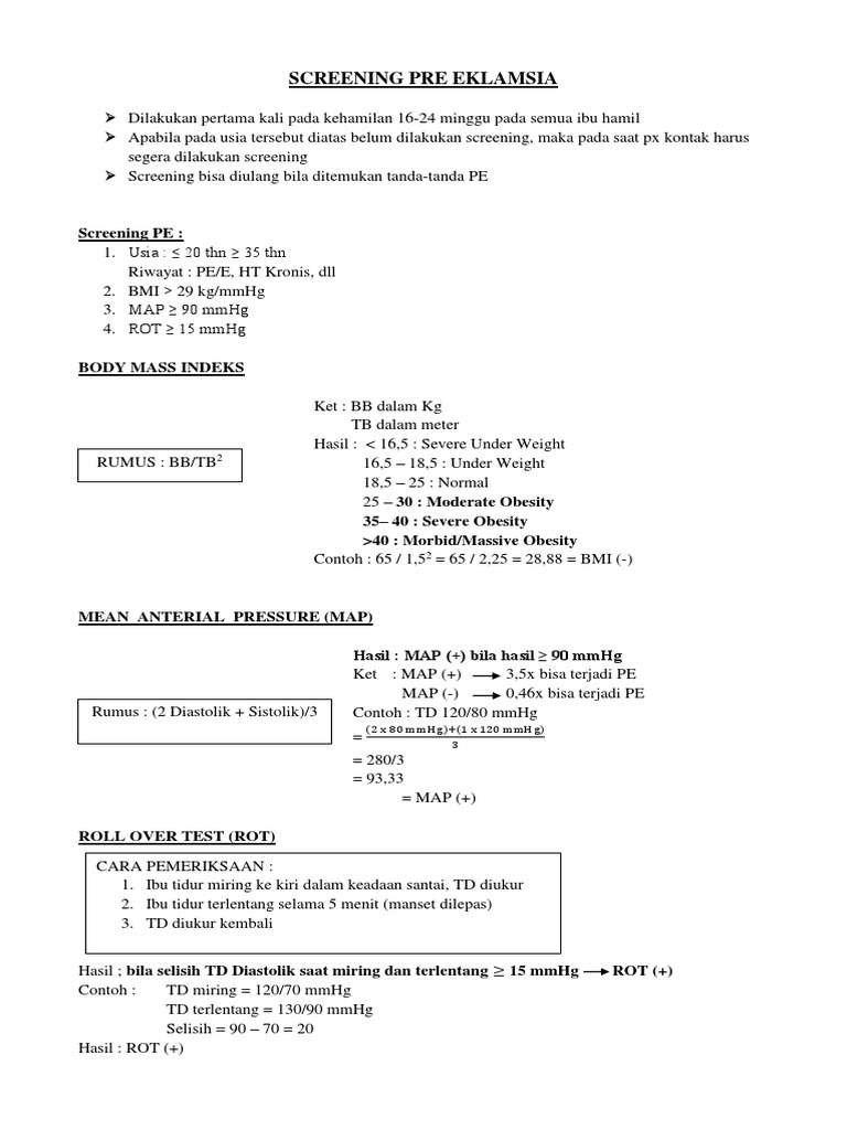 Screening Pre Eklamsia