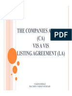 Companies Act, 2013 Vis a Vis Listing Agreement_PPT