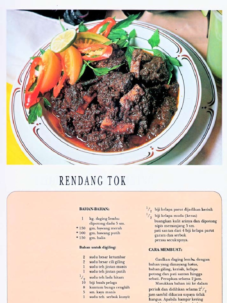 Resipi Rendang Tok | PDF