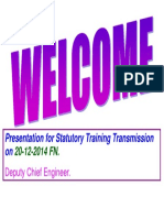 Presentation For Statutory Training Transmission On: Deputy Chief Engineer