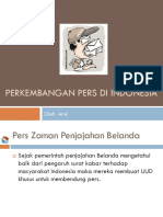 Perkembangan Pers Di Indonesia